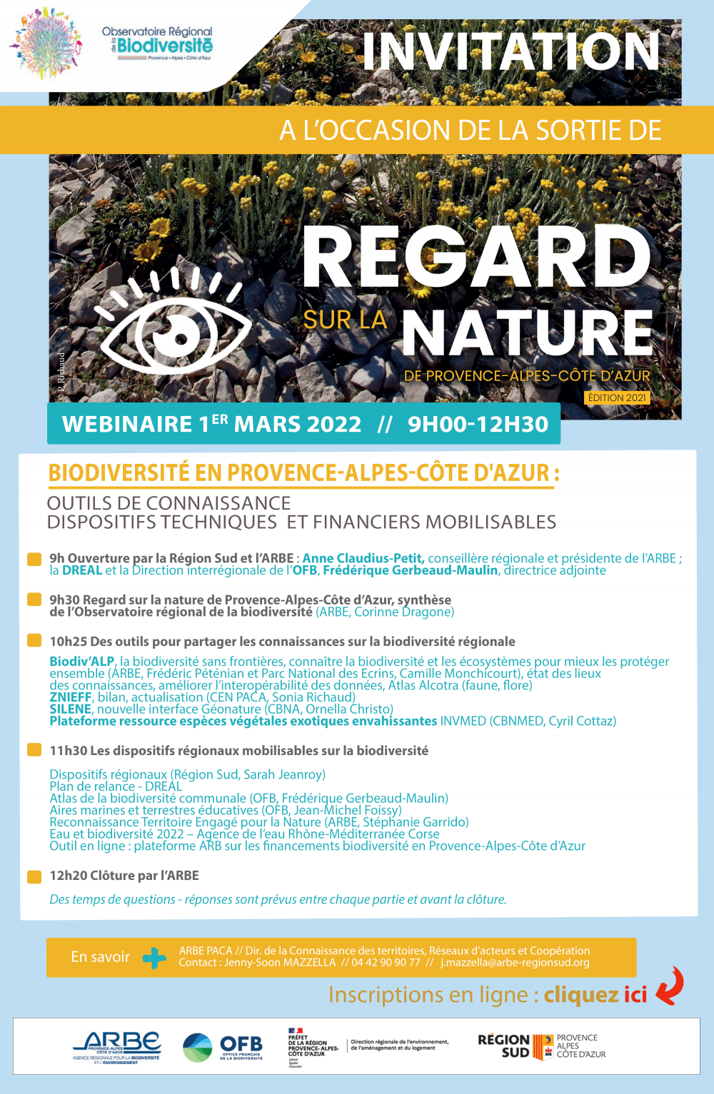 Programme invitation "Regard sur la nature"