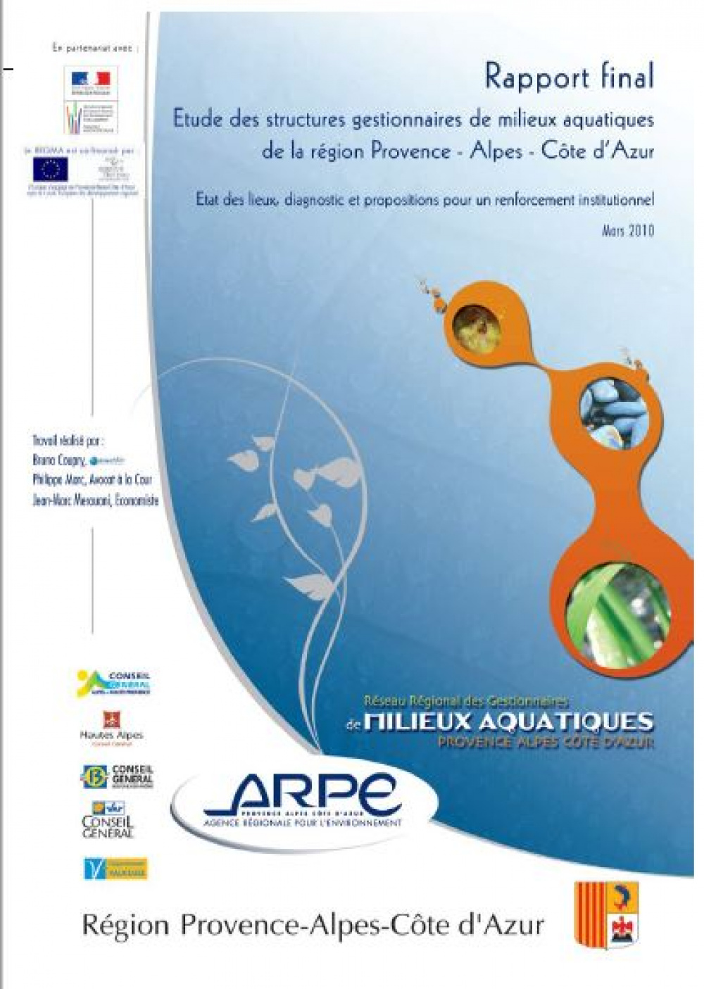Rapport : étude des structures gestionnaires de milieux aquatiques de la région Provence-Alpes-Côte d'Azur