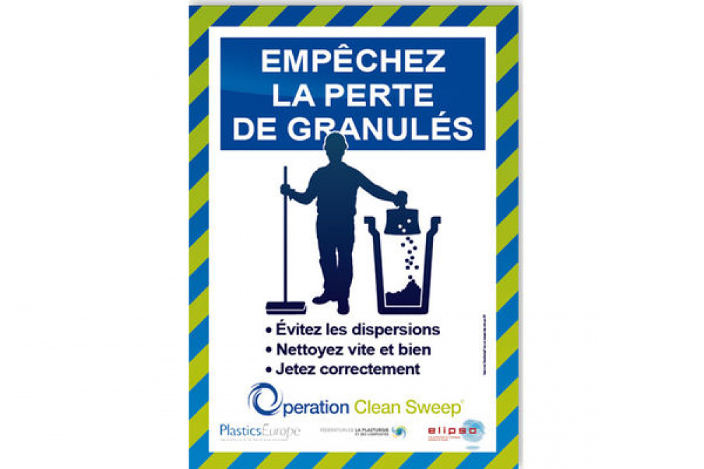 Affiche "empêchez la perte de granulés"